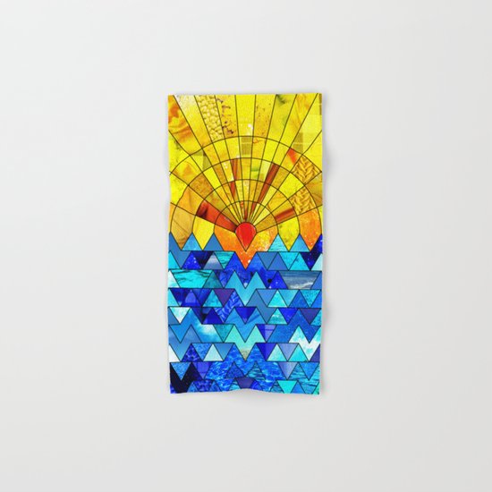 Sun & Sea Collage Hand & Bath Towel