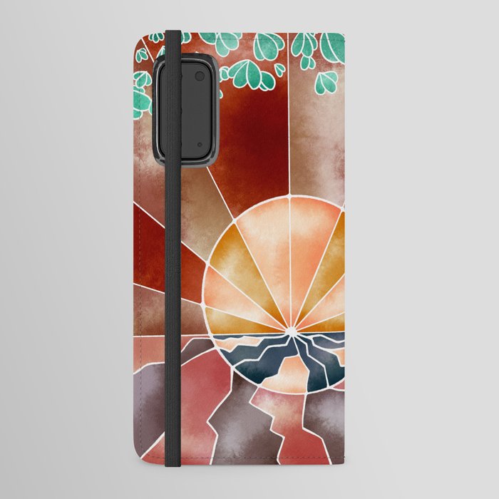 Sunset Giraffe Abstract Android Wallet Case