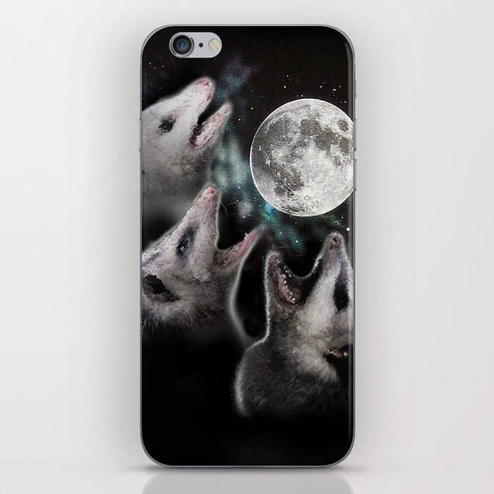 3 opossum moon iPhone Skin