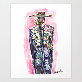 Flower Jacket Art Print