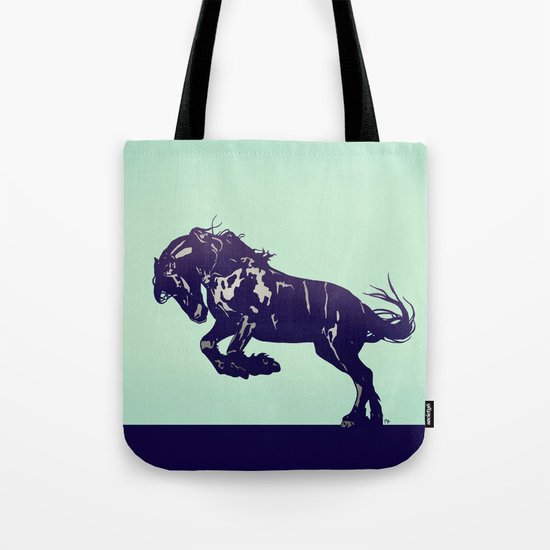 Dark Blue Stallion Tote Bag