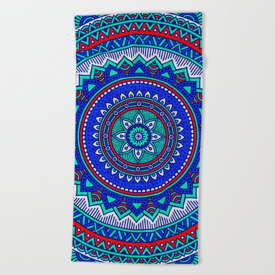 Hippie mandala 28 Beach Towel