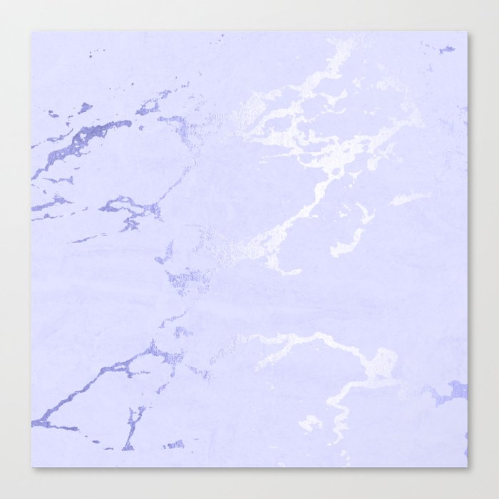 Very Peri 2022 Color Of The Year Periwinkle Marble Kintsugi Ceramic II Canvas Print