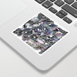 Abstract Map Black Sticker