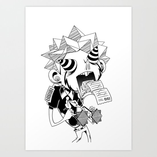 test taking machine Art Print
