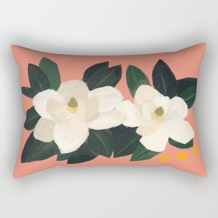 Magnolias Rectangular Pillow