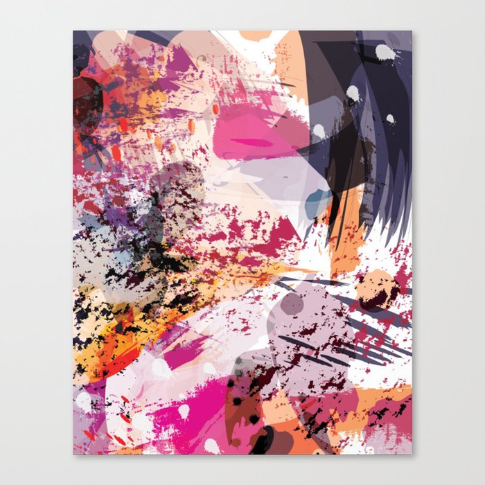 7: a vibrant abstract in jewel tones Canvas Print