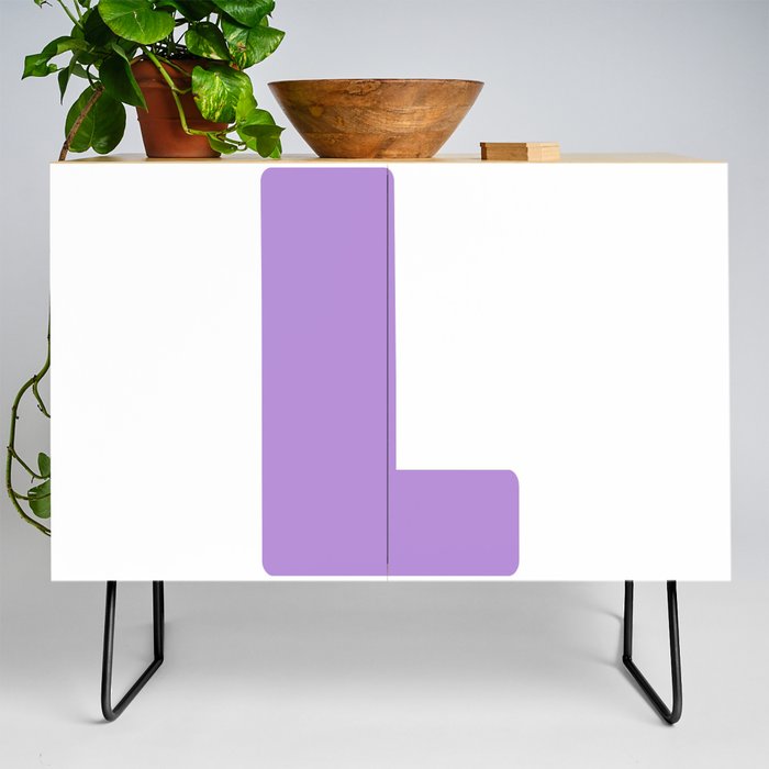 L (Lavender & White Letter) Credenza