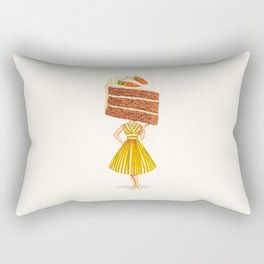 Cake Head Pin-Up: Carrot Cake Rectangular Pillow