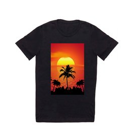 sunset on palm island T Shirt