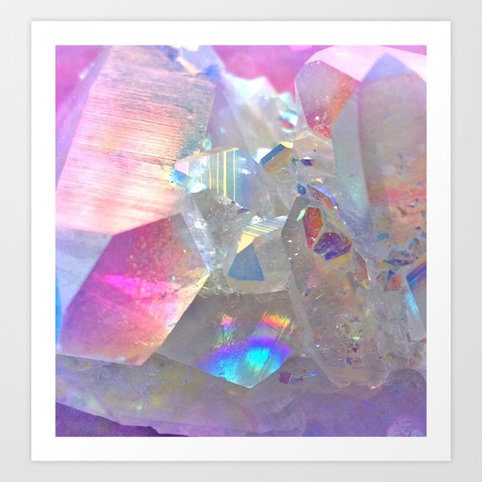 Rainbow Angel Aura Crystal Art Print