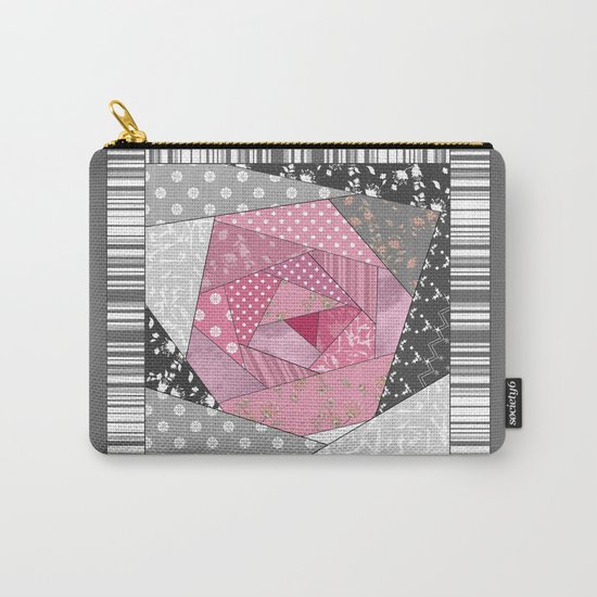 Needlework 1 . Patchwork. Roses. Carry-All Pouch