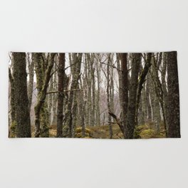 View Through the Trees, in the Scottish Highlands  Beach Towel