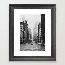 The streets of New York, America | Black and white New York City travel photography | Fine art print Framed Art Print