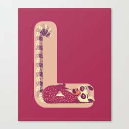 L for Lemur Canvas Print