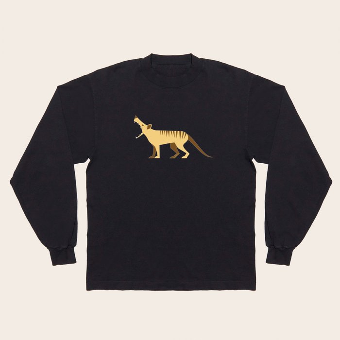 EXTINCT Thylacine Tasmanian Tiger Long Sleeve T Shirt