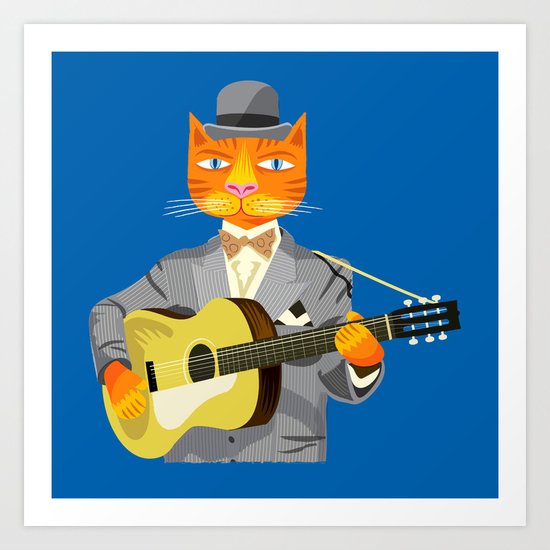Tibbles Plays Acoustic Art Print