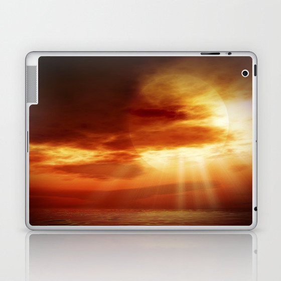 sunrise in the sea Laptop & iPad Skin