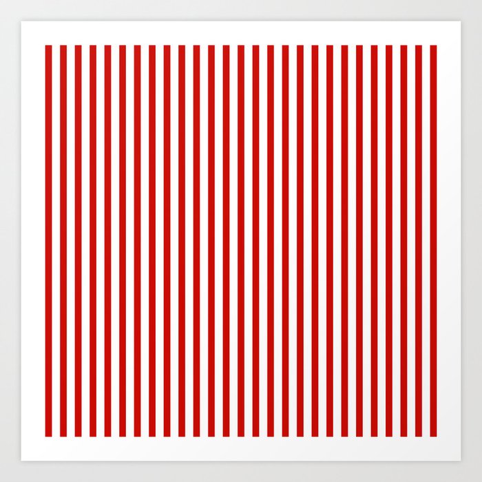 Red & White Maritime Vertical Small Stripes Mix & Match with Simplicity of Life by Art by 