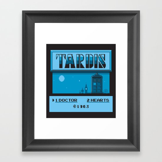 1 Doctor, 2 Hearts Framed Art Print