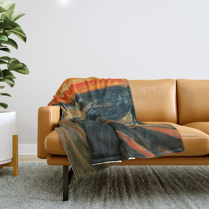 The Scream Edvard Munch Throw Blanket