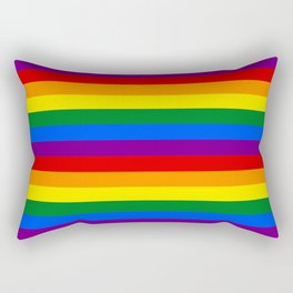 Stripes LGBTQ Rainbow for Pride Month and Beyond Rectangular Pillow
