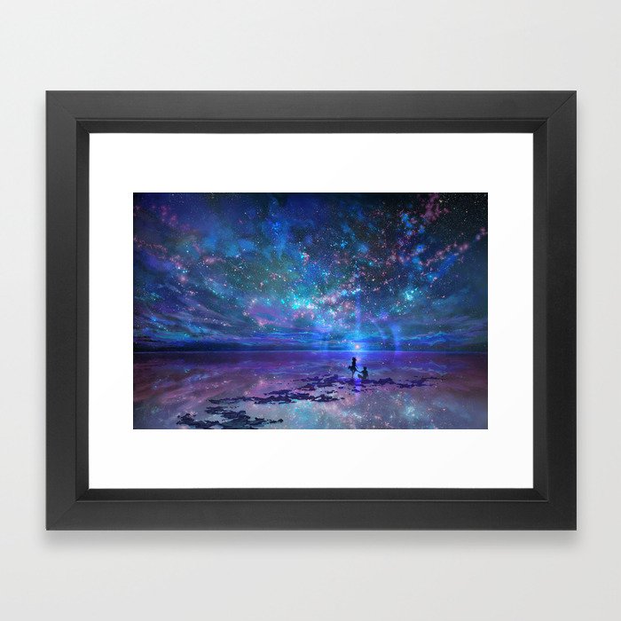 Ocean, Stars, Sky, and You Framed Art Print