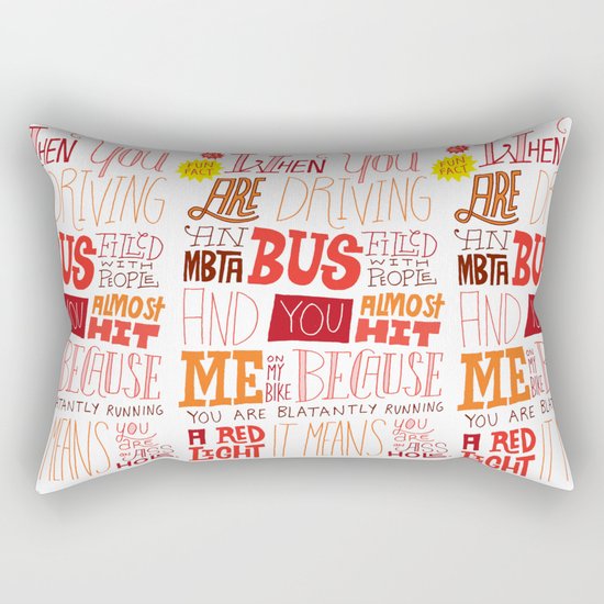 MBTA: Fun Fact! Rectangular Pillow