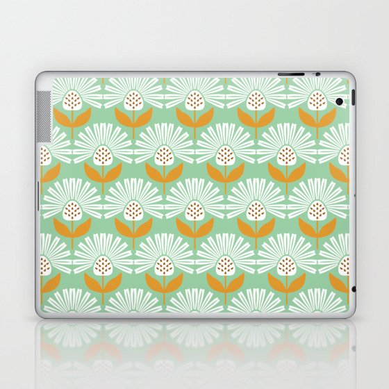 Cool breeze retro summer flowers Laptop & iPad Skin