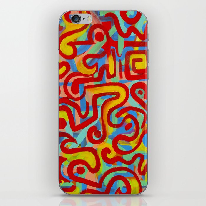 rojo caliente con aguacate iPhone Skin