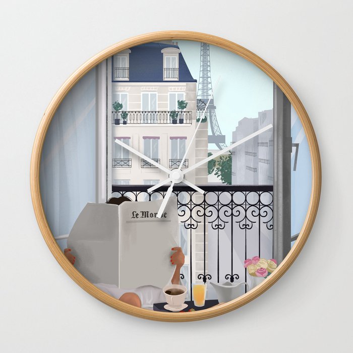 Emily in Pairs2 Wall Clock