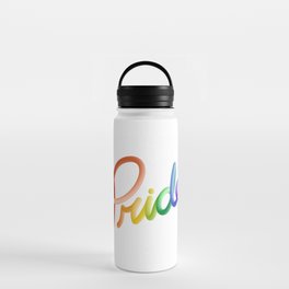 Pride Rainbow Lettering Water Bottle