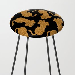 Chinese tiger pattern. Zodiac sign design. Animal silhouette. Horoscope symbol Counter Stool