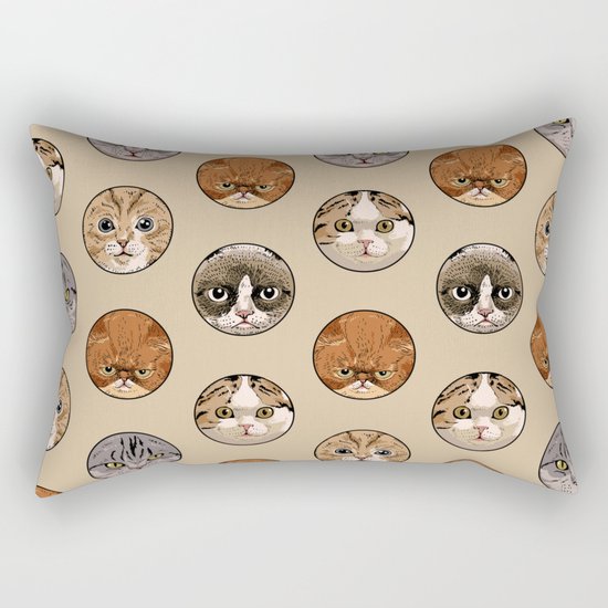 Polka Meaw Rectangular Pillow