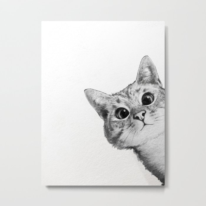 sneaky cat Metal Print