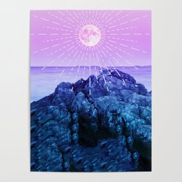 Strawberry blue moon Poster