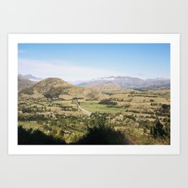 Crown Range Art Print | Trees, Southisland, Nature, Photo, Nz, Landscape, Crownrange, Green, Travel, Newzealand 