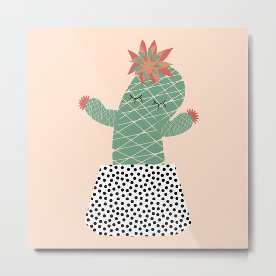 Mrs Succulent Metal Print