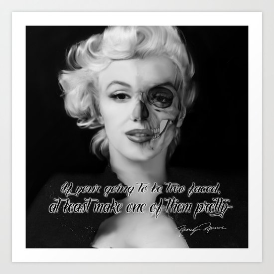 Two Face. Marilyn Quote Art Print