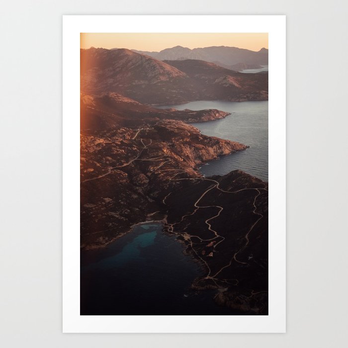 Corsica Island Aerial Art Print