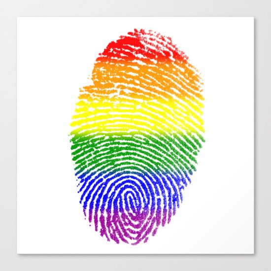LGBT Pride Fingerprint (Gay Pride) Canvas Print