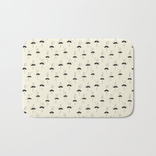 The Ballet of Mustache Bath Mat
