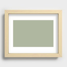 Light Gray-Green Solid Color Pantone Swamp 15-6310 TCX Shades of Green Hues Recessed Framed Print