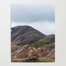 Landmannalaugar rainbow mountains in Iceland - landscape photography Poster