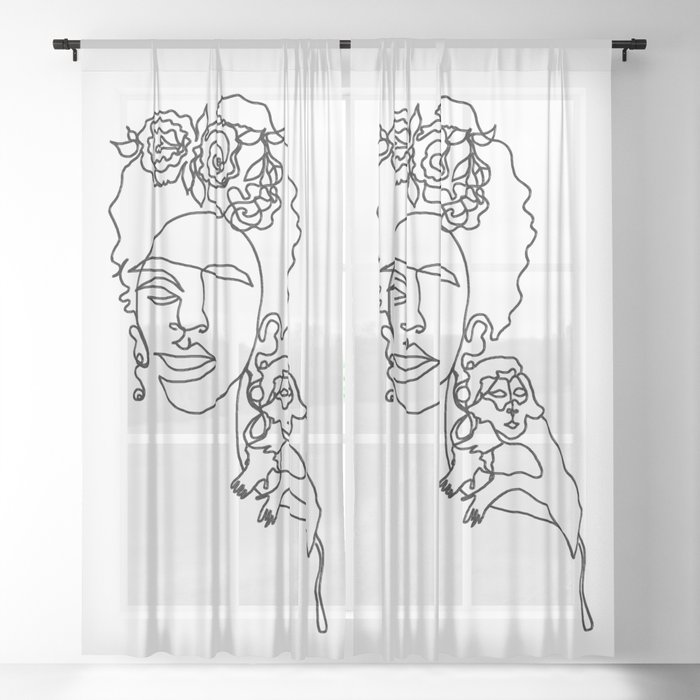 Frida One Line Drawing Sheer Curtain By Mensijazz Society6 Use a measuring tape to measure the length of your pole or track. society6