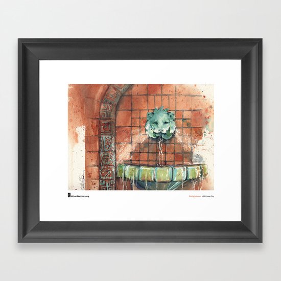 Cathy Johnson, "Hall of Waters Lion" Framed Art Print