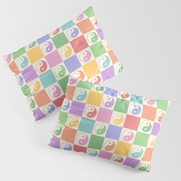 Colorful Yin Yang Checkered Pattern Pillow Sham