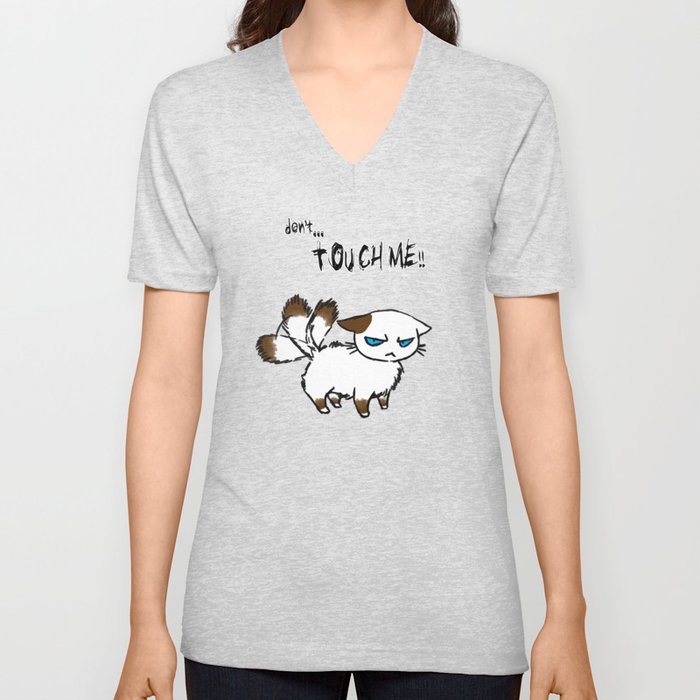 Don't touch me! V Neck T Shirt
