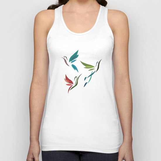 Hummingbirds Unisex Tank Top