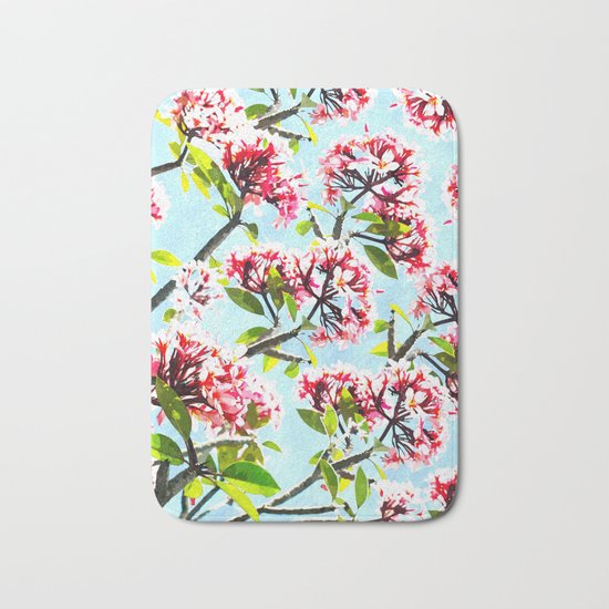 Frangipani #society6 #decor #buyart Bath Mat